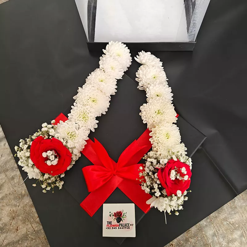 Bridal Floral Garland White Chrysanthemum & Roses